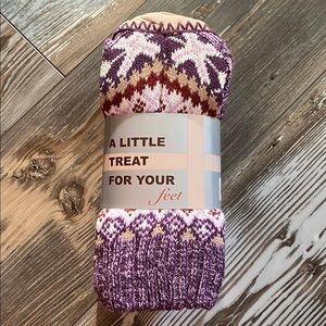 💜Fair Isle Knit Sock Slippers💜